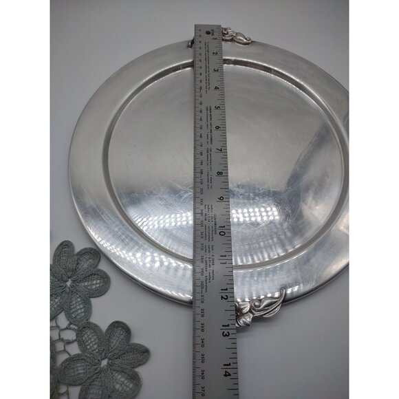 Vintage Saks Fifth Avenue 12" Silverplate Platter, Candy Jewelry Trinket Tray - Picture 11 of 17